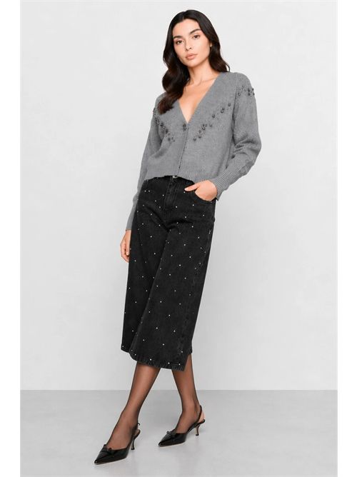 Cardigan da donna con scollo a V e decorazioni gioiello KOCCA | KORONA/M9001